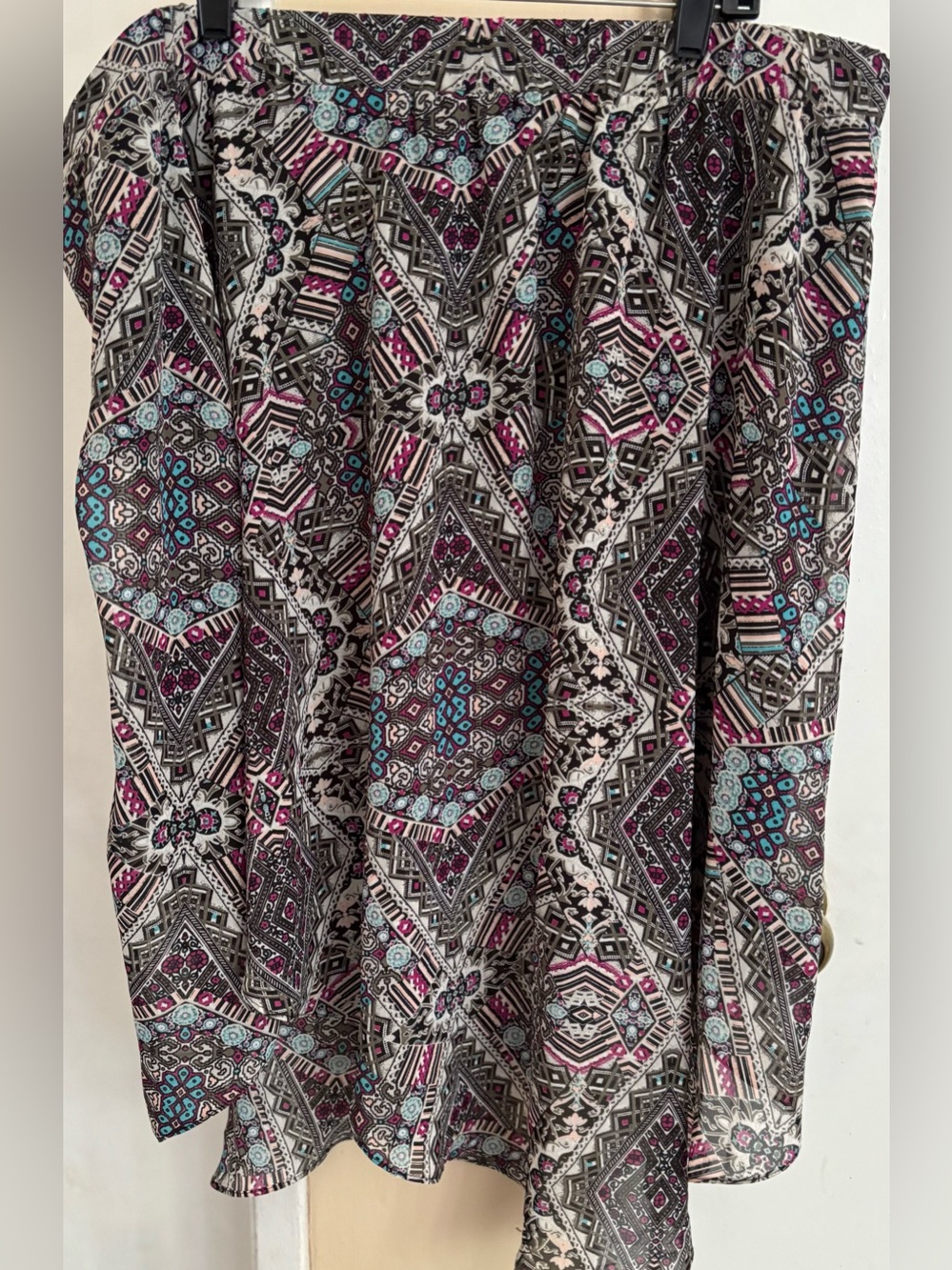 NewMaurices asymmetrical handkerchief-hem sheer overlay skirt  size 2x